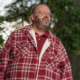 Man in red flannel shirt with beard